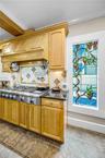 One of 2 beautiful on-of-a-kind leaded glass windows.