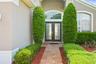 Covered entry with natural lighting