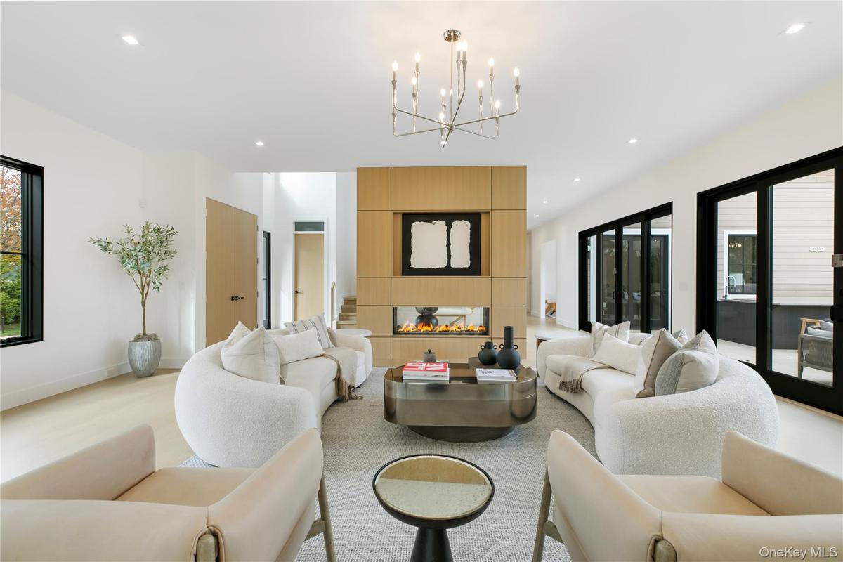 Living room featuring recessed lighting