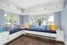 Sitting room with custom built-ins