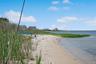 Water view with a beach view
