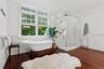 soaking tub overlooking the backyard
