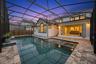 Pool with Spa and Water Features- Twilight