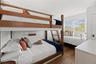 Bedroom with wood finished floors and recessed lighting