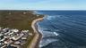 Drone / aerial view of expansive coastline