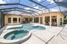Speciality water deck jets and spa waterfall