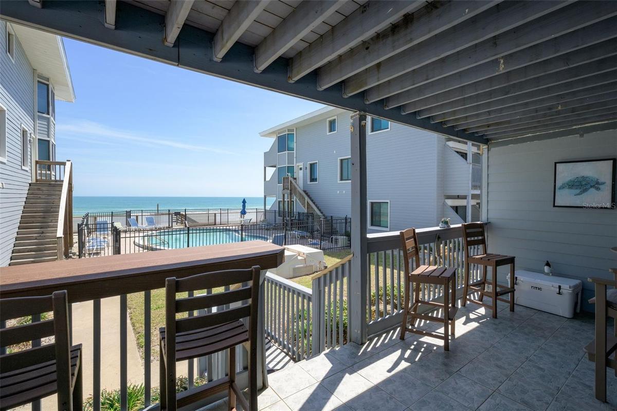 This deck offers wonderful views of the pool and ocean!
