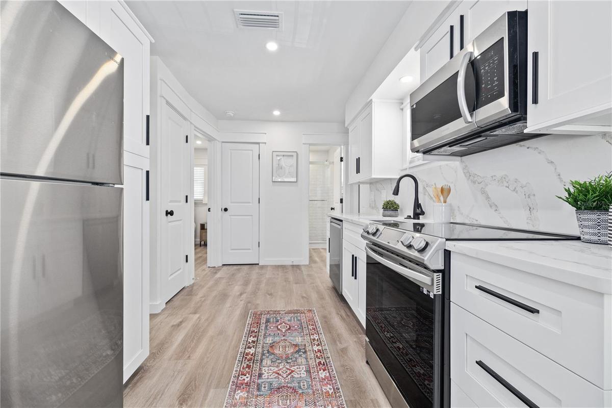 A side kitchen