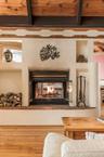 Interior details with a multi sided fireplace