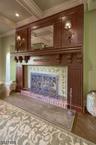 Fireplace in breakfast room