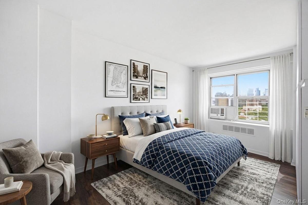 Virtually staged bedroom