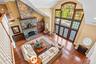 Floor to Ceiling Stone Gas Fireplace