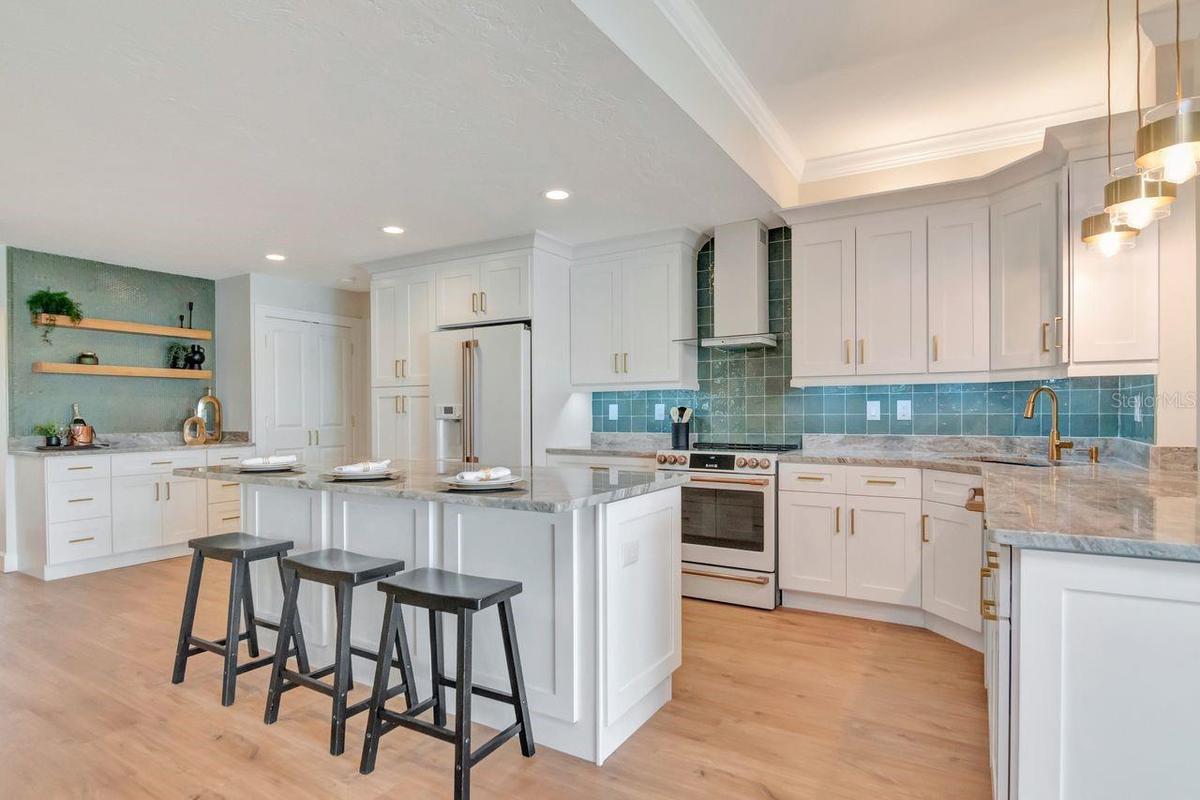 beautiful kitchen with GE Cafe Series appliances