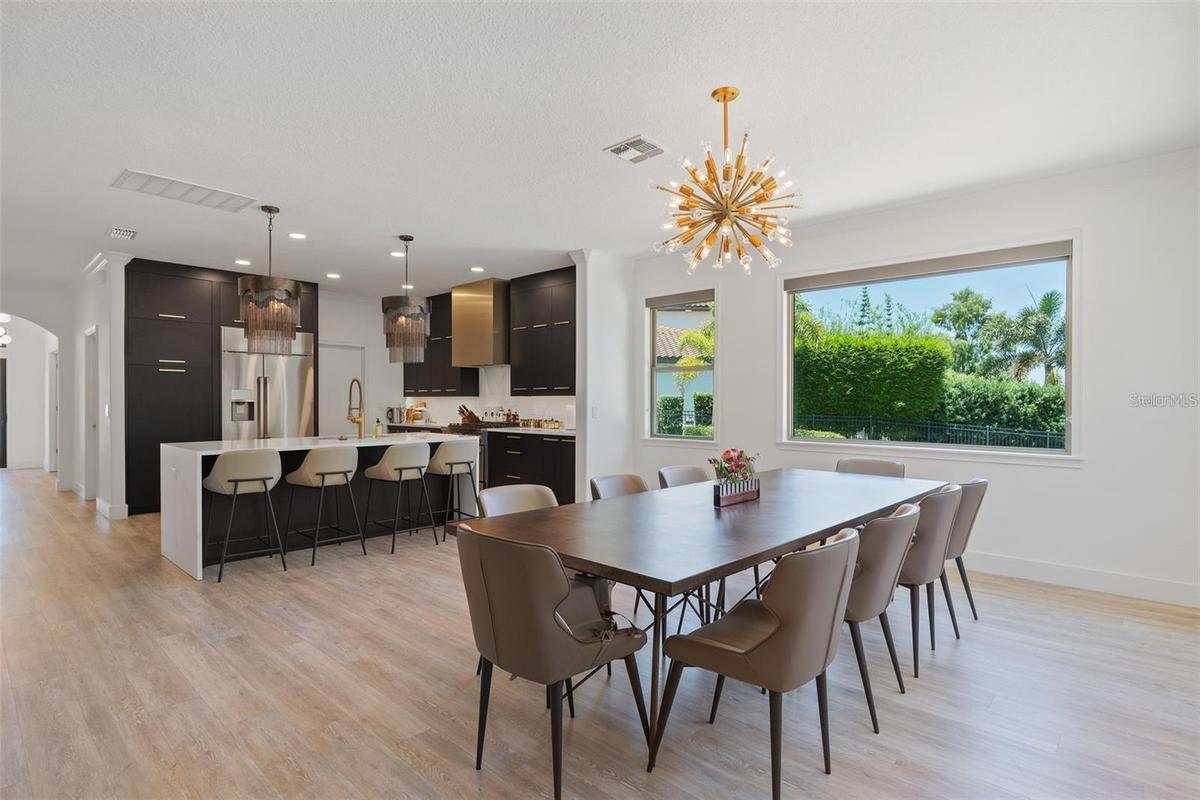 Dining area looking into Kitchen