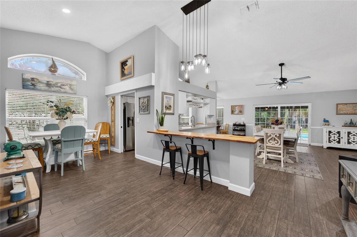 Kitchen open to Dining Room
