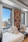 Bedroom with a city view