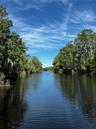 The freshwater canal that the property backs on to - build a dock and sail from your garden