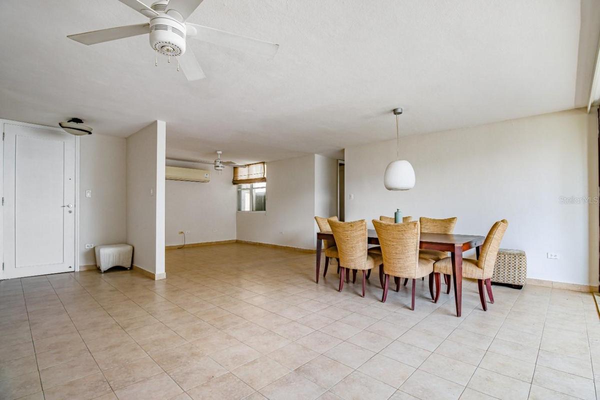 View of the open space in dinning and living room
