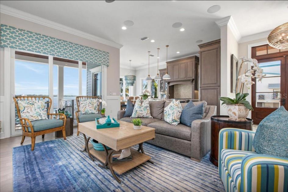 Mid level living room