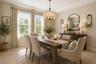 Office virtually staged as a dining area.