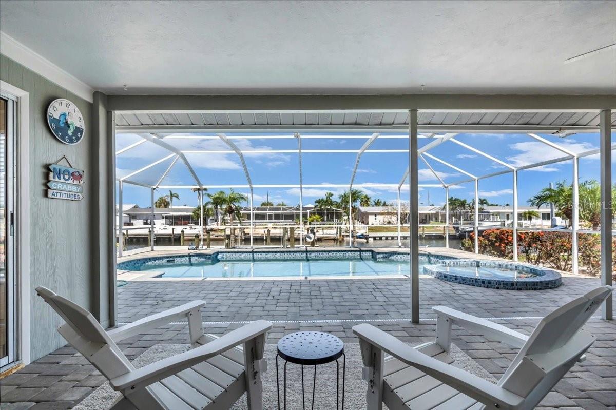 Covered Lanai off of Kitchen | 3816 ROYAL PALM DR, BRADENTON, FL 34210