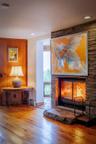 Lower level fireplace