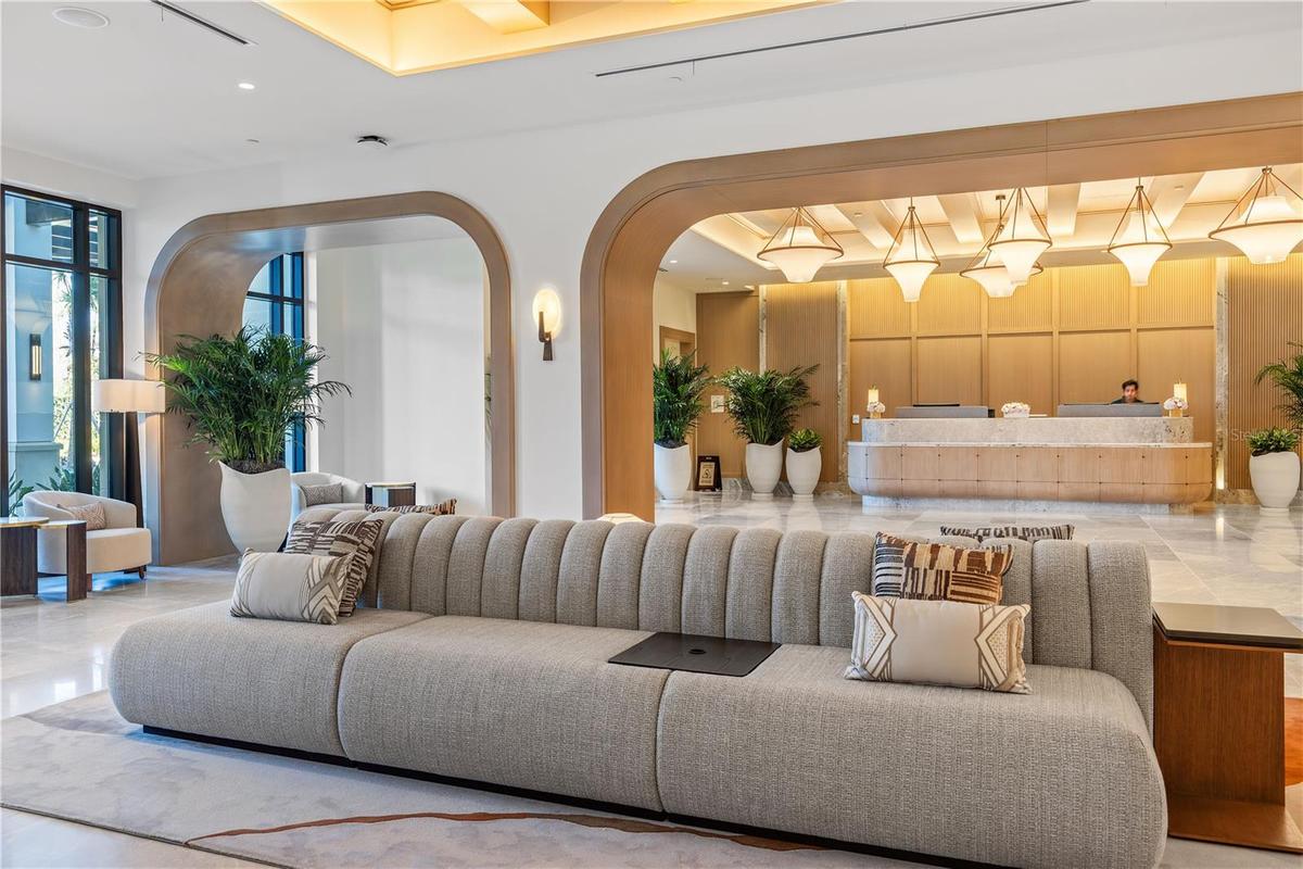 Florian Park Amenities: A Welcomed Arrival. The stage is set for your much-anticipated entrance. A porte-cochere will lead to the open-air lobby, staf