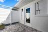 Outdoor shower with hot and cold water