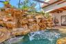 Custom pool with waterfall