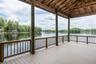 covered deck in the boat house.