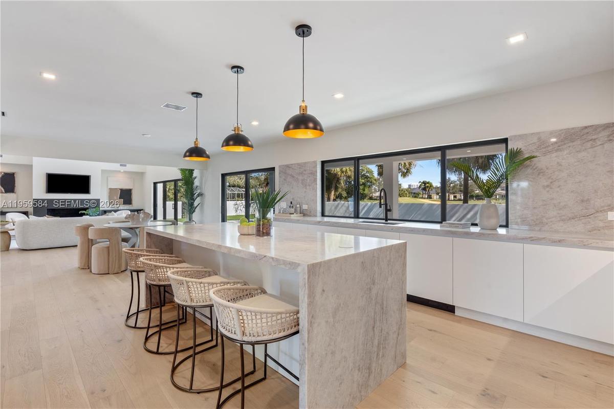 Double height ceiling living room