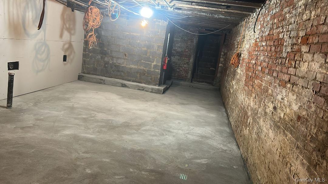 View of unfinished basement