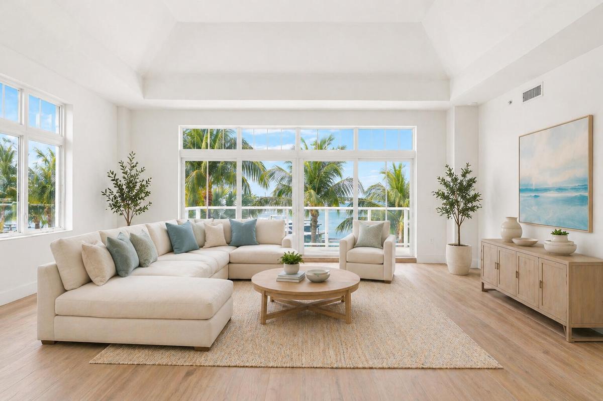 Virtually Staged Living Room