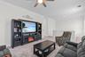 Ceiling has recessed lighting and is pre-wired for speakers.
