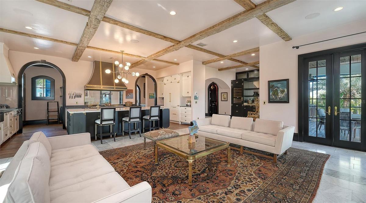 Open-concept living and chef’s kitchen
