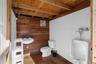 1/2 bath from yard for convenience