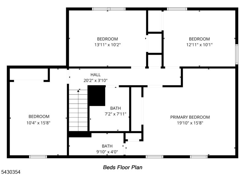 Floor plan beds