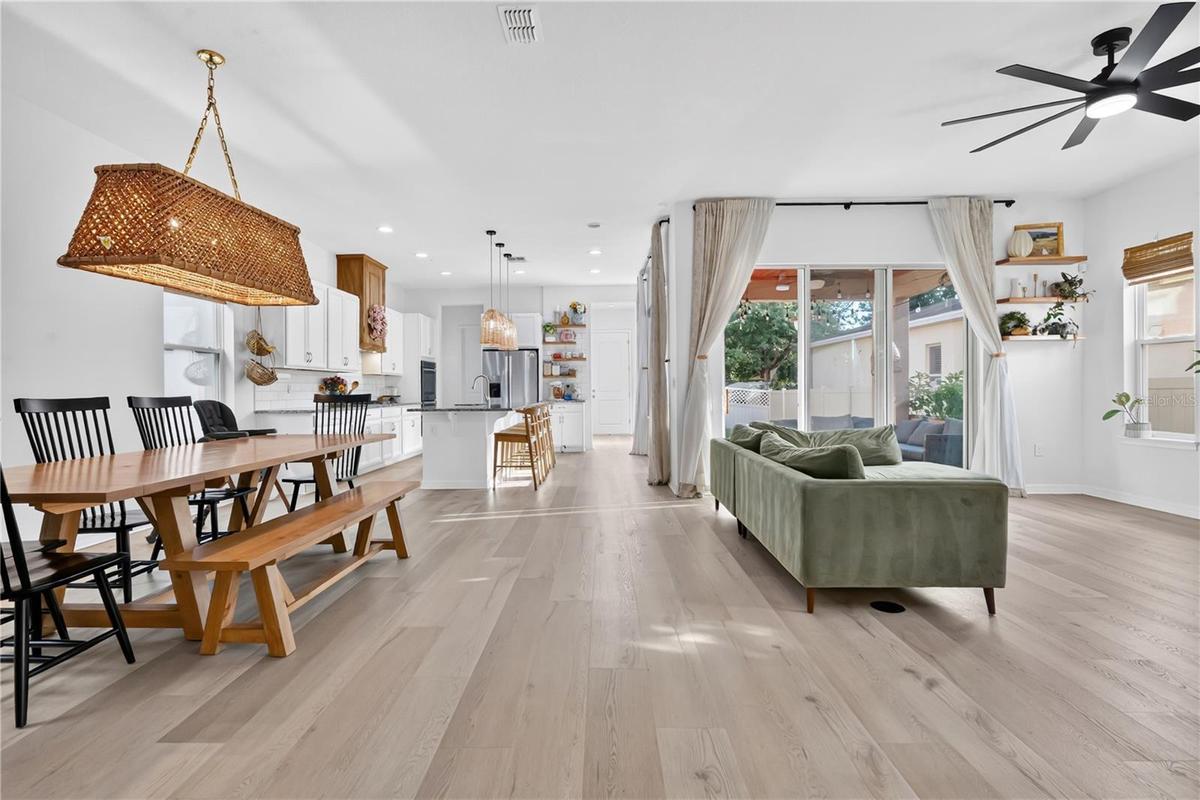 View of Dining, Kitchen and Living Room