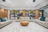 Building lobby with recessed lighting