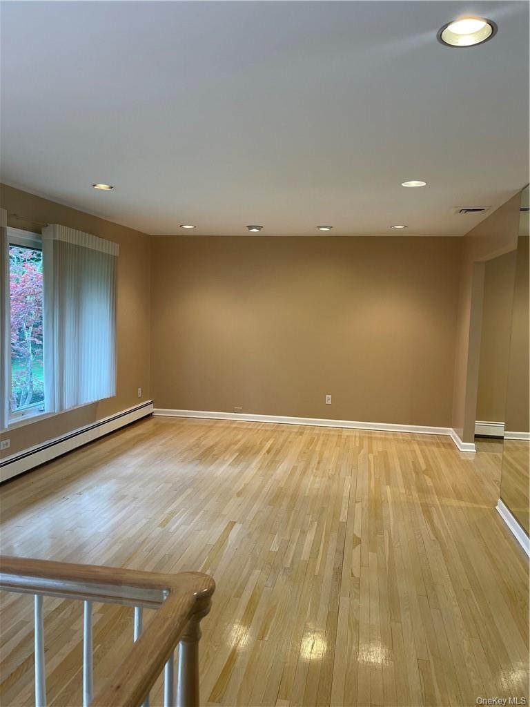 Living room with recessed lights