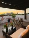 Roof top at sunset