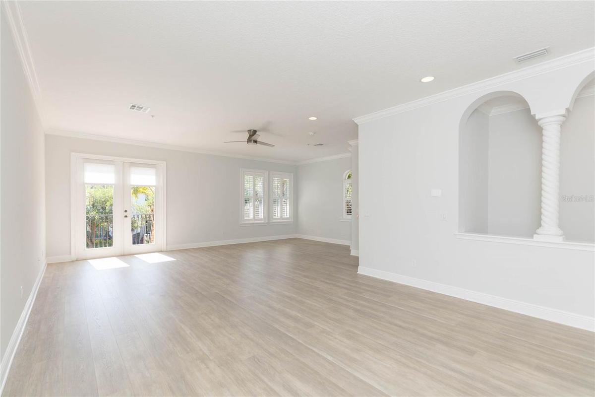 Great Room with French Doors, balcony