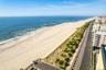 Bird's eye view of expansive beach