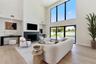Double height ceiling living room