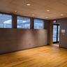 Spare room with baseboards, recessed lighting, visible vents, and light wood-style floors