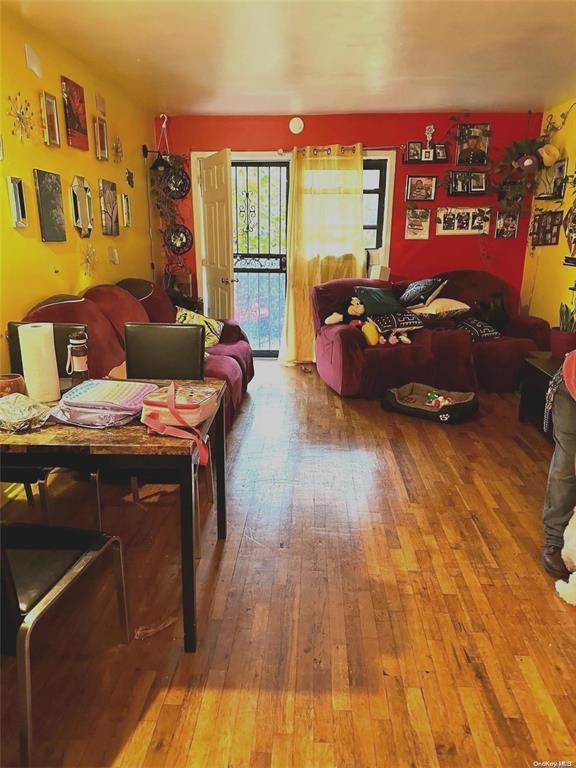 Living room featuring hardwood / wood-style floors
