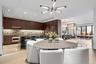 Dining space featuring a chandelier and recessed lighting