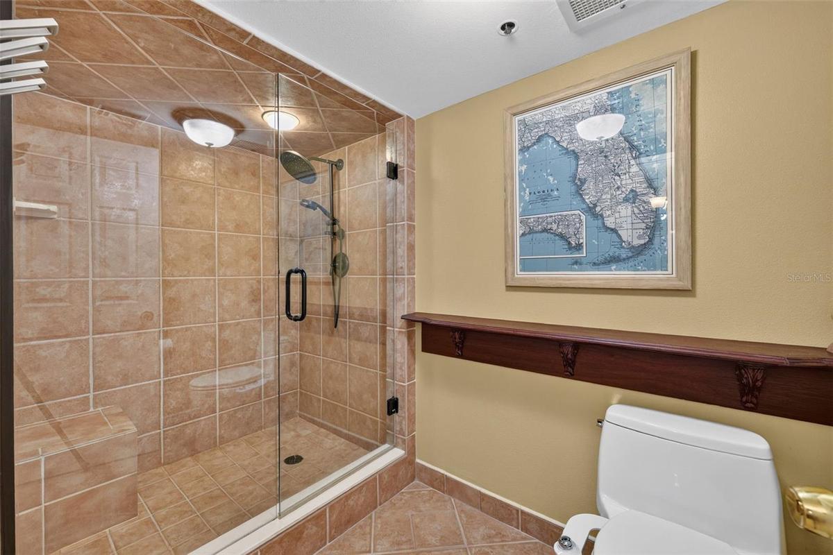 Private Water closet with walk in shower