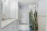 Bathroom with combination tub/shower