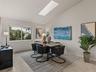 The skylight invites in natural light.